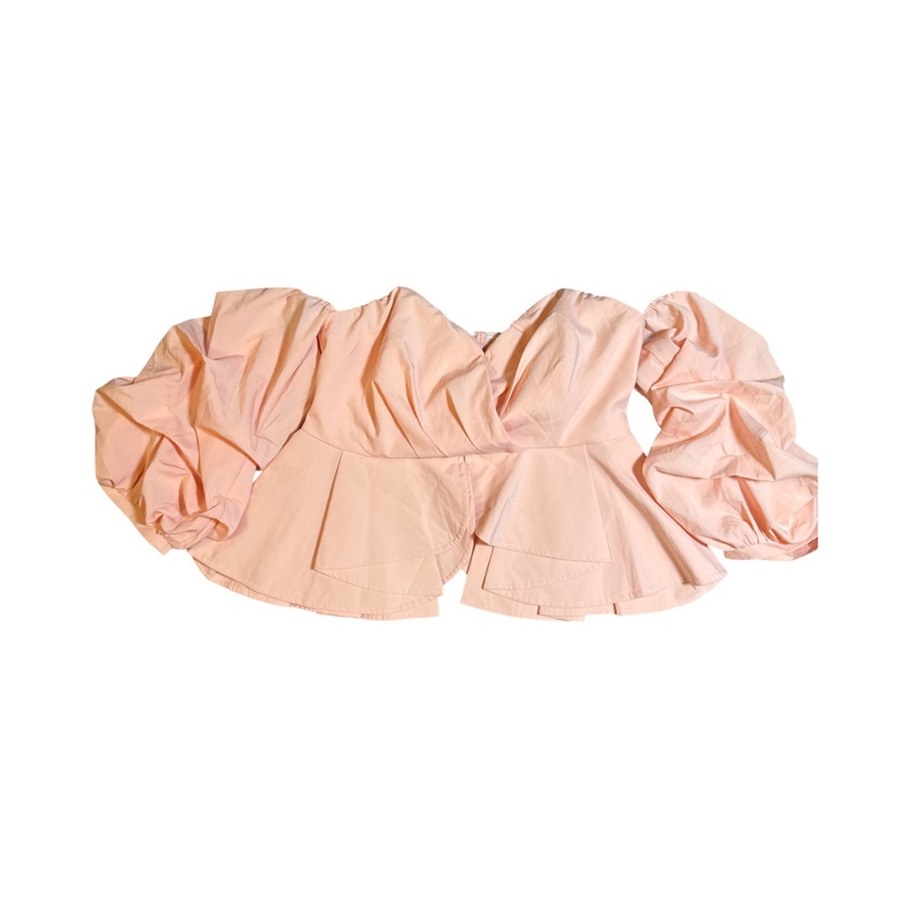 Peach Off-Shoulder Ruffle Top - Picture 3 of 4